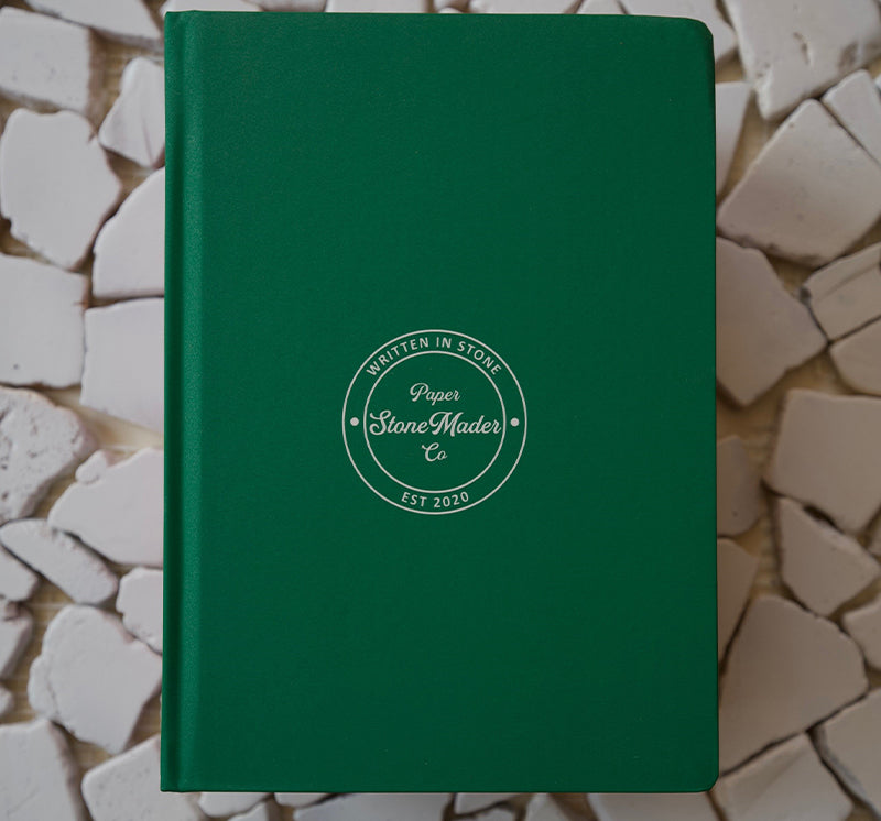Hardcover Stone Paper Journal EMERALD |  Sustainable Paper Product